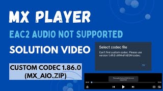 How To Fix Mx Player EAC3 Audio Format Not Supported  Sound Issue In Movies  mxplayer mx [upl. by Odel143]