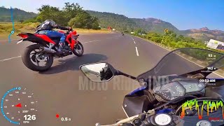 How fast Yamaha R3 goes with GPS TELEMETRY [upl. by Atinyl]