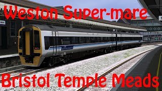 TS2018  Weston Supermare  Bristol Temple Meads  Class 158 [upl. by Acima475]