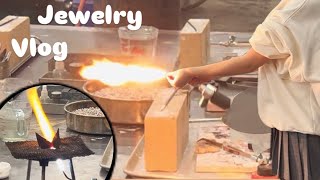 Jewelry vlog  Enamelling ft fire [upl. by Hercule]