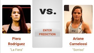 Piera Rodriguez VS Ariane Carnelossi  UFC Fight Night Preview amp Picks  Pinoy Silent Picks [upl. by Akiner]