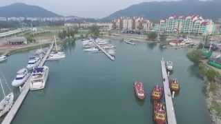 DJI Phantom 3 Professional at Marina Island Lumut Malaysia [upl. by Yeldnarb]