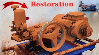 Genius Craftsman Restoration Old Damaged High Pressure Car Wash Water Pump Back to Like New [upl. by Zuckerman]