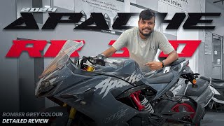 2024 TVS Apache RR 310  Bomber Grey Colour  Detailed Review [upl. by Martres624]