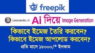 Ai দিয়ে Images জেনারেশন করবেন কিভাবে। Freepik Contributor Earning [upl. by Treblig]