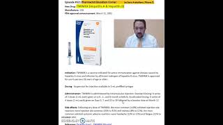 TWINRIX Hepatitis A amp Hepatitis B Hepatitis A and B vaccine [upl. by Eentruok]