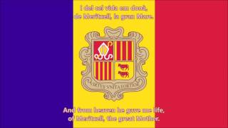 El Gran Carlemany  National anthem of Andorra CatalanEnglish lyrics [upl. by Ahsinyd]