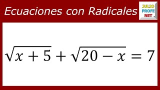 Ecuaciones con radicales  Ej 6 [upl. by Riti]