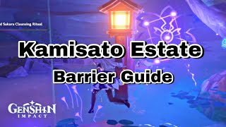 Kamisato Estate Barrier Guide  Cleansing Defilement World Quest Genshin Impact [upl. by Phillip878]