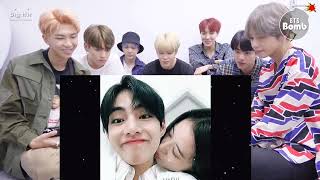 BTS Reaction to BTS x BLACKPINK · photos of kisses and weddings fmv [upl. by Eycats688]