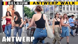 🇧🇪ANTWERP WALKING TOUR 4K  Wandering Through Antwerp Central [upl. by Ecnerwal]