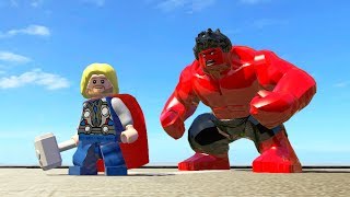 Thor ve Kırmızı Hulk Lego Tır ve Arabalar Sürüyor Lego Süper Kahramanlar [upl. by Delastre]