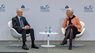 Conversation between Christine Lagarde and Andrea Enria [upl. by Maddy]