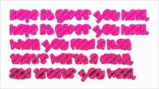 Gives You Hell GLEE Lea michele Lyrics  HD [upl. by Letniuq617]