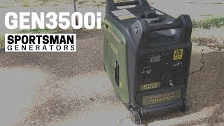 Sportsman GEN3500i 3000 watt portable Inverter Generator  Overview and First Run [upl. by Earas]