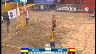 España  Ucrania Mundial Balonmano Playa Beach Handball Omán 2012 [upl. by Eineg]