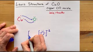 Lewis Structure of CuO copper II oxide [upl. by Marozas723]