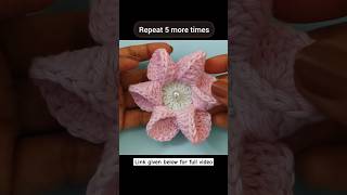 EASIEST 6 PETALS crochet flower for beginners [upl. by Eseerehc]