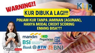 KUR DIBUKA LAGI‼️ Pinjam KUR Tanpa Jaminan Agunan Hanya Modal Credit Scoring⁉️ [upl. by Aneres]