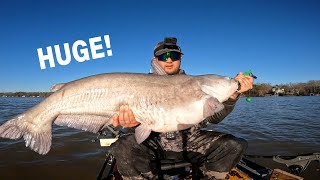 About To Give Up Then I HOOKED INTO A TANK Kayak Catfishing High Rock Lake [upl. by Liana]