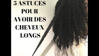 5 ASTUCES pour avoir de LONGS cheveux crépusbouclésfrisés [upl. by Slinkman]