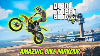 GTA V  Amazing Bike Parkour With Satisfying Map [upl. by Ivel]