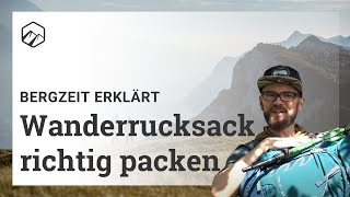 So packst du deinen Wanderrucksack richtig  Bergzeit [upl. by Ailahtan]