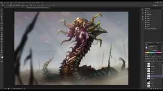 Painting Tutorial Photobash [upl. by Irrab]