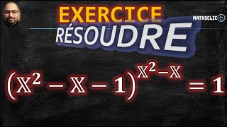 🔴 LENSEMBLE SOLUTION DE LEQUATION EXPONENTIELLE 𝕏𝟐−𝕏−𝟏𝕏𝟐−𝕏𝟏 [upl. by Eanrahs]