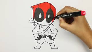 How to draw Deadpool [upl. by Annoval496]