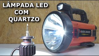 LANTERNA SUPER PODEROSA CASEIRA COM LAMPADA LED COM QUARTZO [upl. by Arlana565]