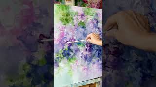 Painting an Impressionist Floral Garden in Acrylics [upl. by Ynaffi]