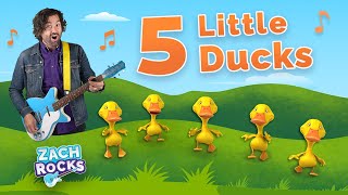 Five Little Ducks  Nursery Rhymes amp Kids Songs  Rock Version by Zach Rocks [upl. by Werby]