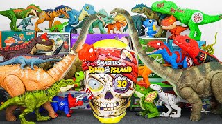 Unboxing Review Jurassic World ASMR  GOLD Zuru Smashers Toys Giant Mamenchisaurus Atrociraptor [upl. by Annahsirhc419]