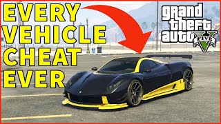 GTA 5 Cheat Codes Every Vehicle Cheat Ever PC [upl. by Thaddaus]