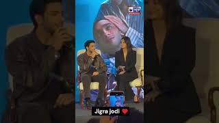 Alia amp Vedang cute moment while singing together at Jigra Promotions shorts aliabhatt spotted [upl. by Georgina983]