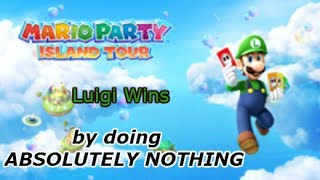 Mario Party Island Tour Luigi wins by doing absolutely nothing by StreetPass Princeton [upl. by Iras]