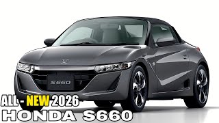 2026 HONDA S660  New Updated RedesignExterior Interior amp Specs [upl. by Ailadi]