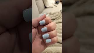 Did my nails using Glamrdip🥰 nails sns glamrdipnails glam bluecolor [upl. by Ahsirak]