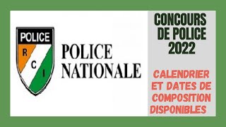 Concours De Police SousOfficier 2022  Les Dates De Composition Aux Epreuves Ecrites Connues [upl. by Lenod]