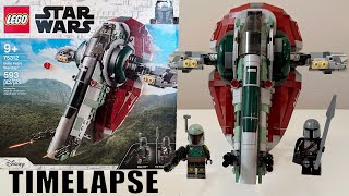 LEGO Star Wars Boba Fetts Starship 75312  TIMELAPSE [upl. by Iren]