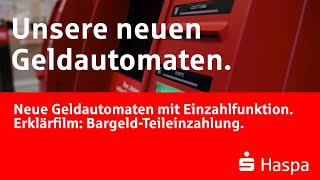 BargeldTeileinzahlung  Hamburger Sparkasse  Neue Geldautomaten mit Einzahlfunktion [upl. by Nolita]