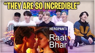 BTS REACTION TO Raat Bhar Video Song l Heropanti l [upl. by Taddeo]