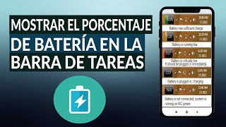 Cómo mostrar el porcentaje de batería en la barra de tareas de WINDOWS 10 [upl. by Ahsead]