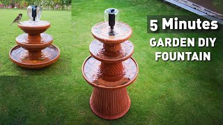 Transform Your Garden with This Simple DIY Homemade Fountain stepbystep guide [upl. by Dnalhsa]