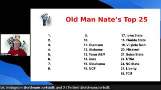 Old Man Nate s College Football Top 25 amp Playoff Predictions For 2024 [upl. by Wilie]