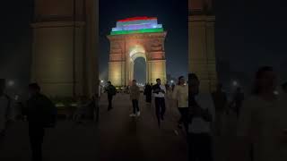 Night view of Stunning nocturnal magnificence of India Gate in New Delhi [upl. by Anoik28]