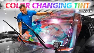 Tinting Over Existing Tint  Chameleon Windshield Installation  A Day In The Life  S5  E8 [upl. by Kacey]