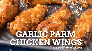 GarlicParmesan Chicken Wings  Crispy and Saucy Wings [upl. by Eiryk706]