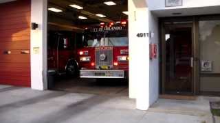 Orlando Fire Department Engine 11 and Rescue 11 Responding [upl. by Eihtak]